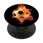 PopSockets Football Ball On Fire Flaming Ball PopSockets Swappable PopGrip