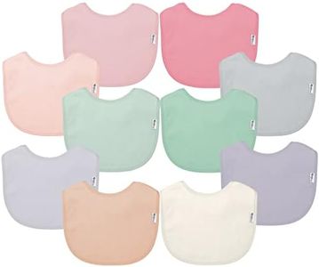 green sprouts Unisex Baby Stay-dry Infant Bibs, Rose, Rose, One Size