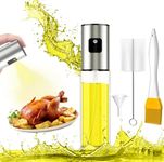 D.WORLD Oil Sprayer for Cooking, Olive Oil Spray Bottle for Kitchen 100ml Glass Olive Oil Sprayer Mister Oil Vinegar Spritzer Sprayer Glass Bottles for Cooking/Salad/Barbecue