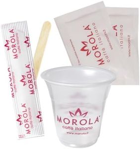 Kit de café de 450 piezas – Juego de accesorios de café – 150 vasos de 80 ml, 150 bolsitas de azúcar blanco y 150 paletas de madera de abedul
