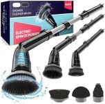 Electric Spin Scrubber, 360 Cordless Powerful Scrub Brush for Cleaning Bathroom, Tile, Floor, Tub & Shower with Adjustable Extension Handle and 3 Replaceable Rotating Brush Heads (Packaging May Vary)