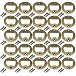 50 Set Bottle Opener Insert,Stainless Steel Round DIY Bottle Opener Hardware Kit Hardware Parts Supply with Screws