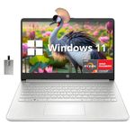 HP 14" FHD Laptop, IPS Display, AMD Ryzen 3-3250U, 32GB RAM, 2TB PCIe SSD, AMD Radeon Graphics, HP True Vision HD Camera, Wi-Fi 5, Bluetooth, Win 11, Silver, 32GB Hotface USB Card