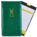 Handy Picks Leather Golf Scorecard Holder | Yardage Book Cover | Scorecard n Pencil Included | Green