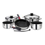 Magma Products Gourmet Nesting Stainless Steel Induction Cookware Set with Non-Stick Ceramica (10 Piece)