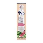 NAIR Prep & Smooth Face Exfoliating Depilatory Cream for Women - Effective Hair Removal for Smooth Skin with Hyaluronic Acid, 1.76 oz