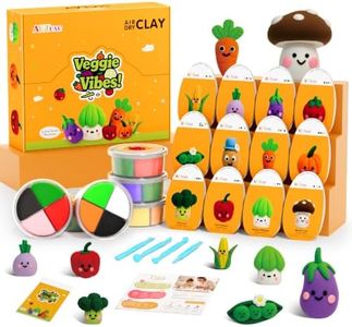 ARTPAR Air Dry Clay Kit for Kids - Vegetable Modeling Magic Clay Set, Soft & Non-Sticky with Tools & Tutorials, DIY Classroom Art Activities,School Crafts & Party Favors Birthday Festive Gifts