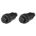 uxcell 3/8BSPT MaleThread Oil Plug Connector Air Compressor Spare Fittings Black 2 Pcs