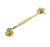 BRASK" Brass Fancy Gatehook/Window Hook/Window Stopper/Window Latch (Pack of 12, 6 Inches Golden Satin)