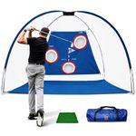 PGA Tour Pro Size Driving Net with Carry Bag - Height 214cm/7ft - Width 305cm/10ft - Depth 153cm/5ft