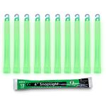 Cyalume Glow Sticks Military Grade Lightstick - Premium Green 6” SnapLight Emergency Chemical Light Stick with 12 Hour Duration (Bulk Pack of 10 Chem Lights)