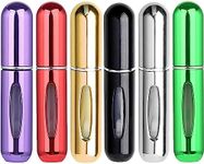 6 Pieces Perfume Atomiser Bottles, BetterJonny 5ml Refillable Fragrance Atomiser Travel Perfume Spray Bottle(Silver Gold Black Purple Red Green)