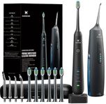 HUACO CARE 2-1 Oral Clean Kit- Water Dental flosser & Electric Toothbrush Combo- Brushing & Flossing- for Teeth Cleaning and Gum Health