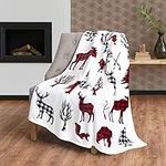 Safdie & Co. 65903.ECZ.04 Premium Printed Flannel 60"x48"-Super Soft, Lightweight, Microplush, Cozy and Functional Throw Blanket (Wildlife), Multi