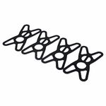 Kbrotech Security Rubber Bands Replacement Silicone Straps for Bike Phone Mount,Universal Mountain & Road Handlebar Cradle Holder Tether, Bicycle Phones Holder Support,4 PCS Bands (ABLACK)