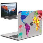 IBENZER Compatible with 2022 2021 2020 MacBook Air 13 inch case M1 A2337 A2179 A1932, Plastic Hard Shell Case for Mac Air 13 Retina Display with Touch ID, Map, MAD-T13MAP