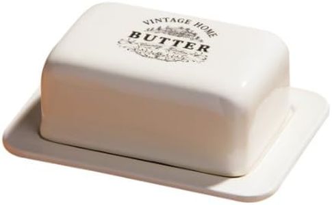 Premier 0721234 Housewares Contenitore per burro Vintage, Cream, 8.80 x 16.80 x 12.60 cm