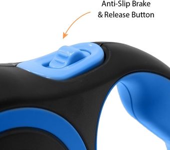 AllPetSolutions Retractable Dog Lead, 8m – Anti-Slip, Soft Grip, Black