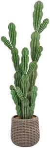 Keeplush Artificial Cactus Plants Outdoor, 5.6ft Large UV-Resistant Fake Cacti Plant with Brown Pot, Faux Floor Desert Plant for Home Office Hotel Indoor Patio Balcony or Garden Decor