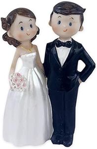 4.7"Wedding Cake Toppers Bride and Groom Figures Ornament Toy Gifts Decorations