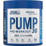 Applied Nutrition Pump 3G Pre Workout - Energy, Focus & Performance (375g - 25 Servings) (ICY Blue Raz)