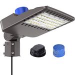 SZGMJIA 100W Outdoor Parking Lot Light, LED Street Light 15,000LM Super Bright 5000K Daylight White AC100-277V with Dusk to Dawn Photocell Replaces 1000W Halide with Slip Fit Mount Shoebox Pole Light