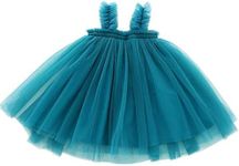 Csbks Baby Girls Toddler Tutu Dress Sleeveless Princess Infant Tulle Sundress Blue 100