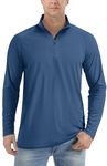 TACVASEN Mens SPF Swim Shirt Hiking Shirt Men Long Sleeve Shirts UV Sun Protection Shirts Rash Guard Outdoor Shirts for Running Fishing Workout Blue Grey