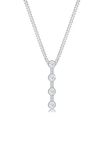 Elli DIAMONDS Necklace Women Basic Rod Geo Circle with Diamond (0.06 ct.) in 925 Sterling Silver