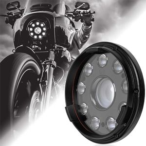 Rogue Rider Industries 5.75" Moto Illumination LED Headlight Compatible w/Harley Davidson - for Dyna Street Bob Super Wide Glide Low Rider Night Rod Train Softail Deuce Sportster Iron 883 - (Black)