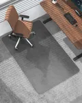 Blvornl Frosted Clear Chair Mat for High Pile Carpet and Hardwood Floor, 47.2"*60" Hard Material Chair Mat, Heavy Duty Computer Chair Mats for Rolling Chairs, Desk Floor Rug for Office and Home Grey