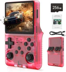 R40S PRO 30000 in 1 Handheld Game Console, 3.5 inch IPS Screen Retro Game Console, Mini Portable Pocket Arcade 3800mAh 45 simulators 256G TF Card