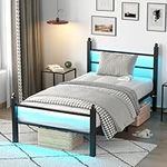 CollaredEagle Twin Bed Frame with H