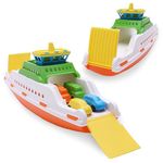 Toyland® 39cm (15") Colourful Ferry Boat With Moveable Ramps & 4 Mini Cars - Kids Floating Water Toy - Pool & Bathtime Toys - 3 Years+