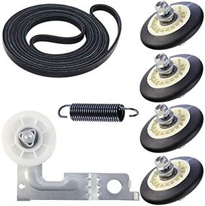 Lunarlipes Upgraded Dryer Rollers Kit Compatible with LG Kenmore Dryers Parts Includes Drum Roller 4581EL2002C Dryer Belt 4400EL2001A and Idler Pulley 4561EL3002A, Figures 5 and 6 are Fit Models