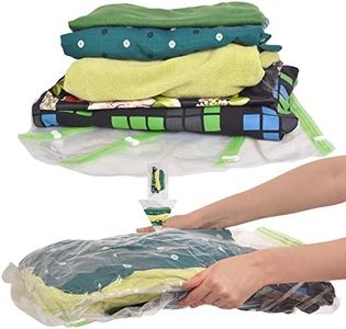 8 Space Saver Bags, No Vacuum Needed, Roll-Up Compression Packing, Travel Essentials, for Suitcases