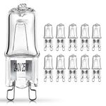 NOTSEK 10 Pack Wax Burner Bulbs/Plug in Wax Melt Burners Bulbs/ G9 Halogen Bulbs for Wax Burners 230V 25W 2700K-3500K Warm White Light Dimmable for Lamps Oven