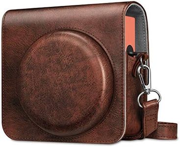 Fintie Protective Case for Fujifilm Instax Square SQ40 / SQ1 Instant Camera - Premium Vegan Leather Bag Cover with Removable Adjustable Strap, Vintage Brown, Camera Case