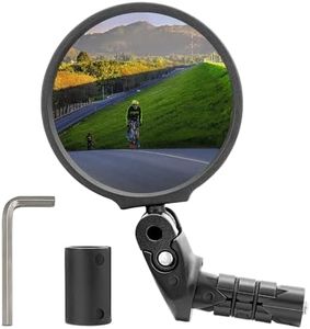 Arkham Bike Mirror for Handlebars, 360° Rotating Bar End Rearview Bike Mirror, Universal for Left and Right 0.58-0.9” Handlebars Ebike Mountain Bike (1 Piece)