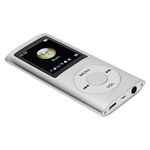 Techking (𝐆𝐑𝐀𝐁 𝐓𝐇𝐄 𝐃𝐄𝐀𝐋 𝐖𝐈𝐓𝐇 𝟐𝟎 𝐘𝐄𝐀𝐑𝐒 𝐖𝐀𝐑𝐑𝐀𝐍𝐓𝐘) Portable HiFi Music MP3 Player with 1.8 Inch LCD Screen, Multifunctional Lossless Sound for Sports Running (Silver)