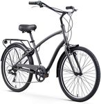 sixthreezero EVRYjourney Men's Beach Cruiser Bike, Steel Sport Hybrid Bicycle, 26 Inch Wheels, Multiple Speed Options and Color Options