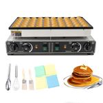 VonVVer 50pcs Commercial Pancake Maker 4.5cm Pancake Dia - Electric Dutch Machine Nonstick Mini Pancakes Baker Waffle Maker Toaster Machine Eggs Crepe Pan