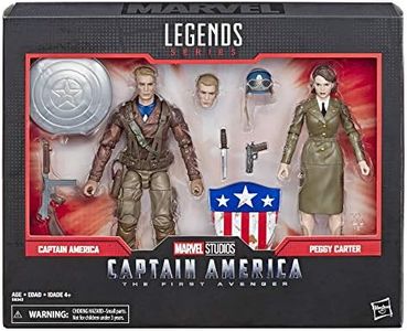 MARVEL CAPTAIN AMERICA The First Avenger Legend Series - Captain America & Peggy Carter 6" Action Figures 2 Pack - Kids Toys - Ages 4+