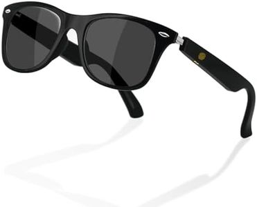 GenXenon Smart Sunglasses, Bluetooth Audio Glasses for Women and Men with Open-Ear Speakers, UV400 Polarized Lenses, Hands-Free Calling – Safety Glasses for Music, Indoor Outdoor Activities（MZ08-b）
