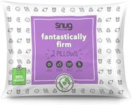 Snug Fantastically Firm Pillow 2 Pack – Pack of 2 Firm Support Bed Side Sleeper Pillows for Back and Side Sleepers – Eco Friendly, Machine Washable and Hypoallergenic