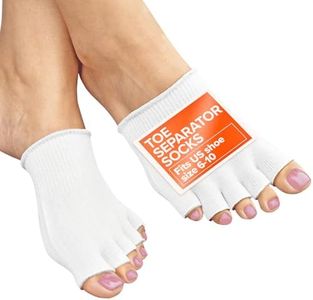 Gel Toe Separator Socks Women - Toes Separator Feet Care 1 Pair Gel Toe Separators Large - Toe Separator Pedicure Toe Spacers Compression Socks with Gel - Toe Separators for Women