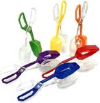 Skoolzy Jumbo Rainbow Tongs 6 Piece Toys_and_Games Set, Fine Motor Skills Handy Scoopers Rainbow Color Sorting Learning Tools Skill Development for Baby & Kids