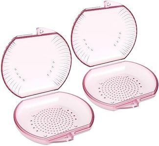 ARGOMAX Aligner Case, Retainer Case, Braces Box, 2 pcs Orthodontic Box (Pink).