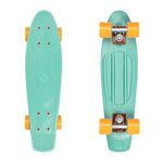 Retrospec Quip Skateboard 22.5" | Classic Retro Plastic Cruiser Complete Skateboard | Compact Board w/Grippy, Molded Waffle Deck