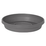 Bloem Terra Plant Saucer Tray for Planters 15-20" Charcoal Gray